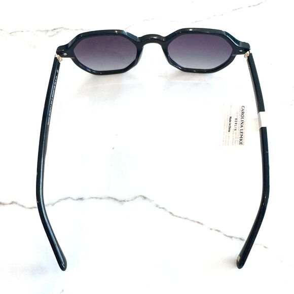 Carolina Lemke Black Hexagonal Round Sunglasses - New w Box - CL9411 main image 6